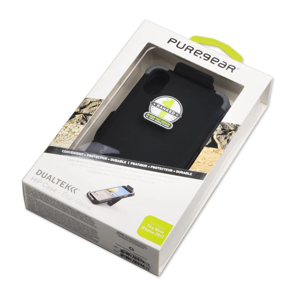 PureGear DualTek бедра прочный защитный амортизирующие чехол для iPhone X с поворотным