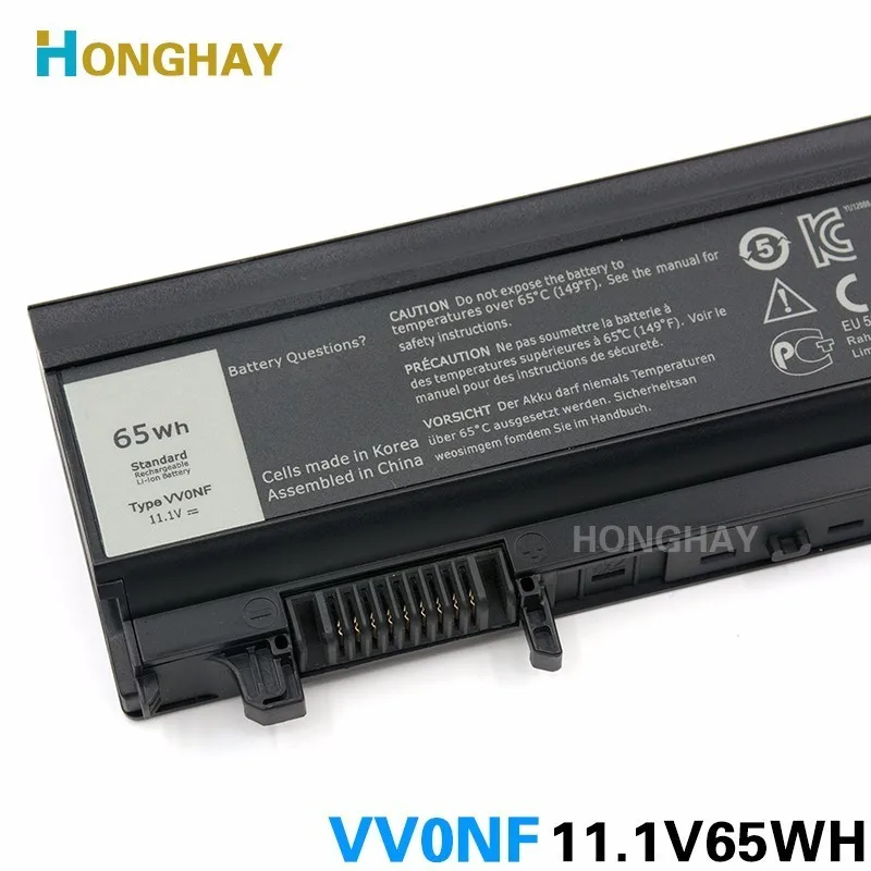 Аккумулятор Honghay VV0NF для ноутбука DELL Latitude E5440 E5540 VJXMC N5YH9 0K8HC 7W6K0 CXF66 FT6D9 65WH 6 ячеек|battery