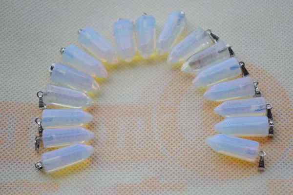 Природный Опалит опаловые шестигранные драгоценные камни заостренная