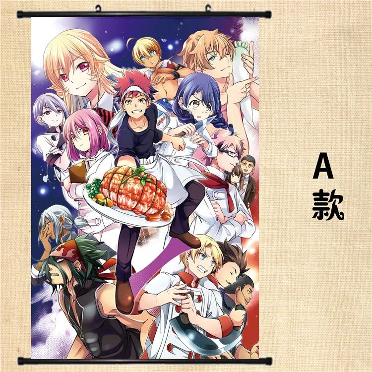 Японские декоративные картины аниме Shokugeki no Soma Yukihira souma Isshiki satoshi Nakiri erina домашний Декор настенный Свиток Плакат