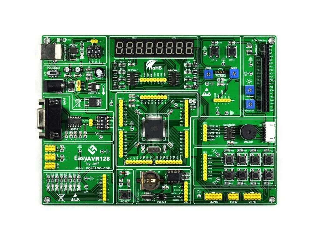 

AVR MCU learning development board easyAVR128 mega128A development board