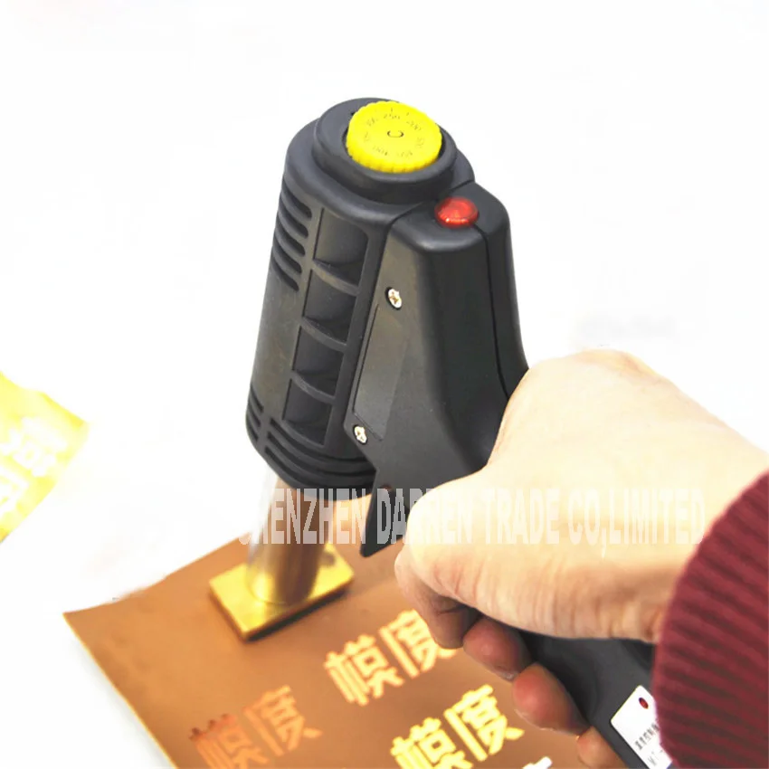 

Новое поступление 220V паяльник для подключения к 300W можно держать в руке, машина небольшой ручной бронзировальная машина для дерева из искусственной кожи сумочки в виде кекса и т. д.