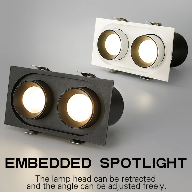 

Embedded spotlight double-headed 24W LED Cob-Cree spotlight high CRI RA>93 business hotel engineering indoor lighting