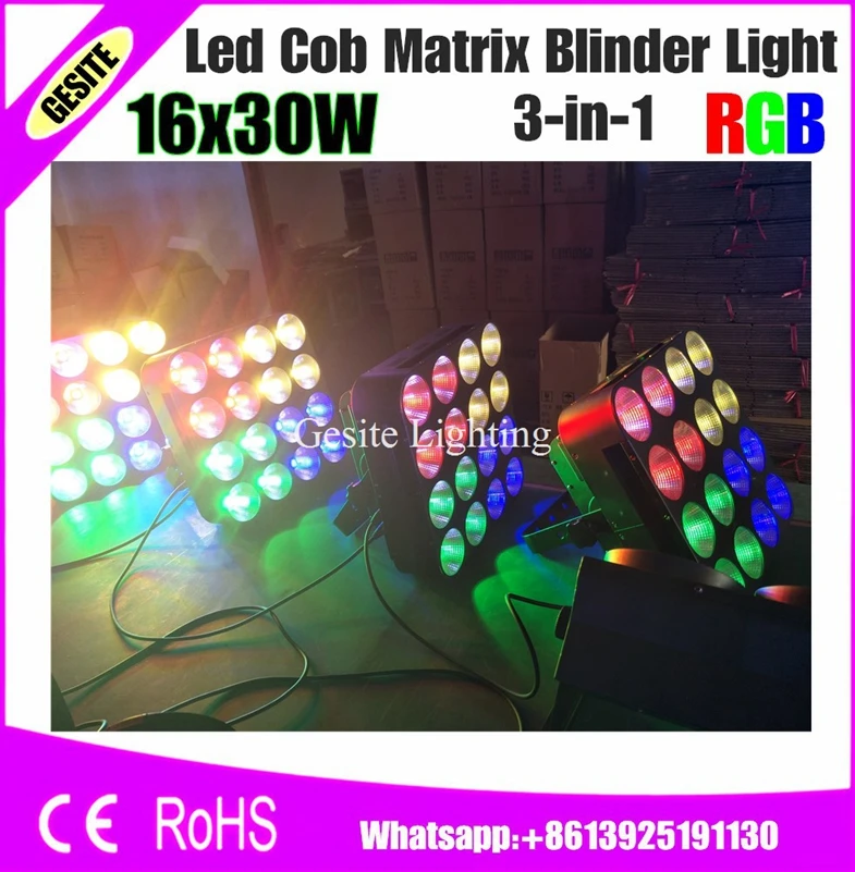 2 шт./лот 16*30 Вт RGB 3в1 COB DMX Led матрица 4X4 Bliner сценический свет хороший DJ|stage light|dmx ledcob dmx