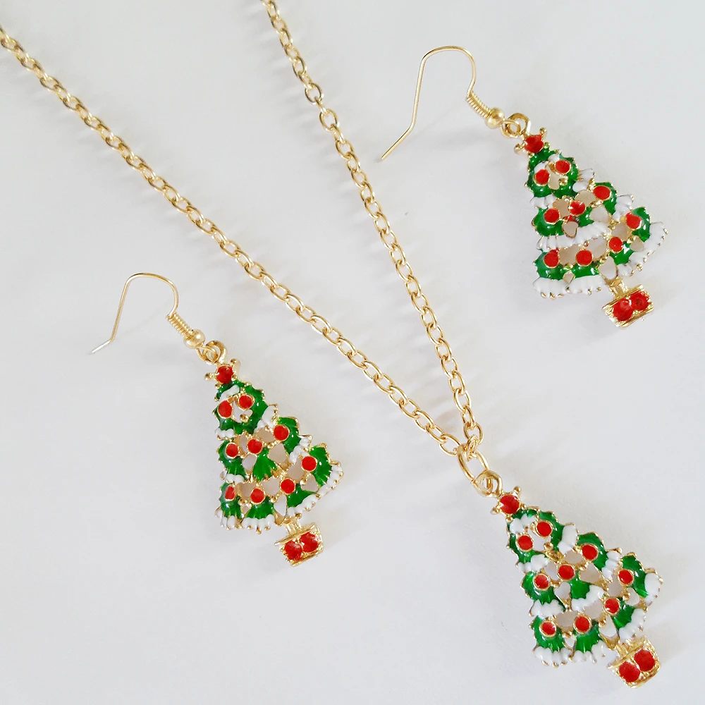 2020 Самые продаваемые комплекты ювелирных изделий в виде рождественской елки