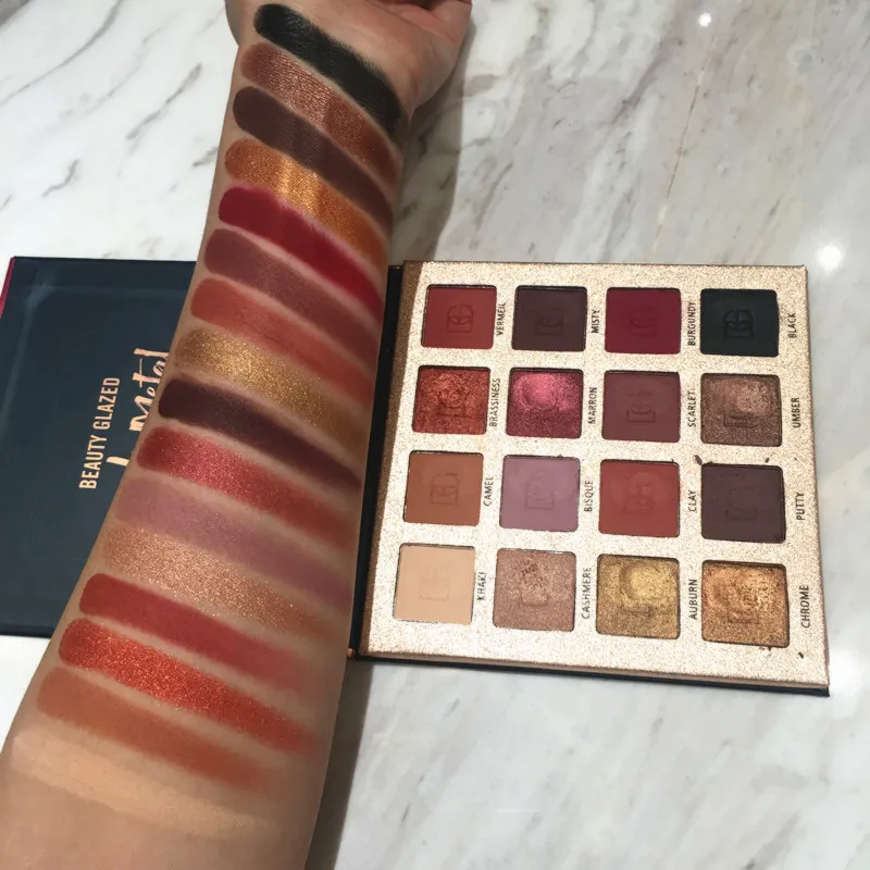 BEAUTY GLAZED 16 оттенков мерцающие блестящие матовые тени для век Палитра