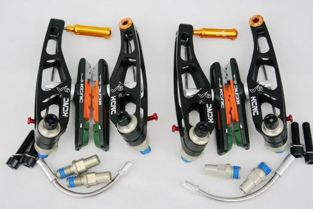 KCNC V6 VB6 MTB FOLD BIKE V тормозные рычаги и суппорты велосипедный обод тормоза набор с рычагами 340 г полный комплект черный цвет
