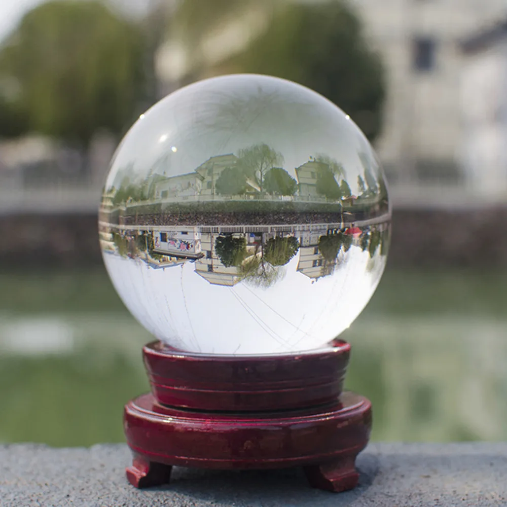 Прозрачный стеклянный хрустальный шар фотография Реквизит Lensball Декор подарок