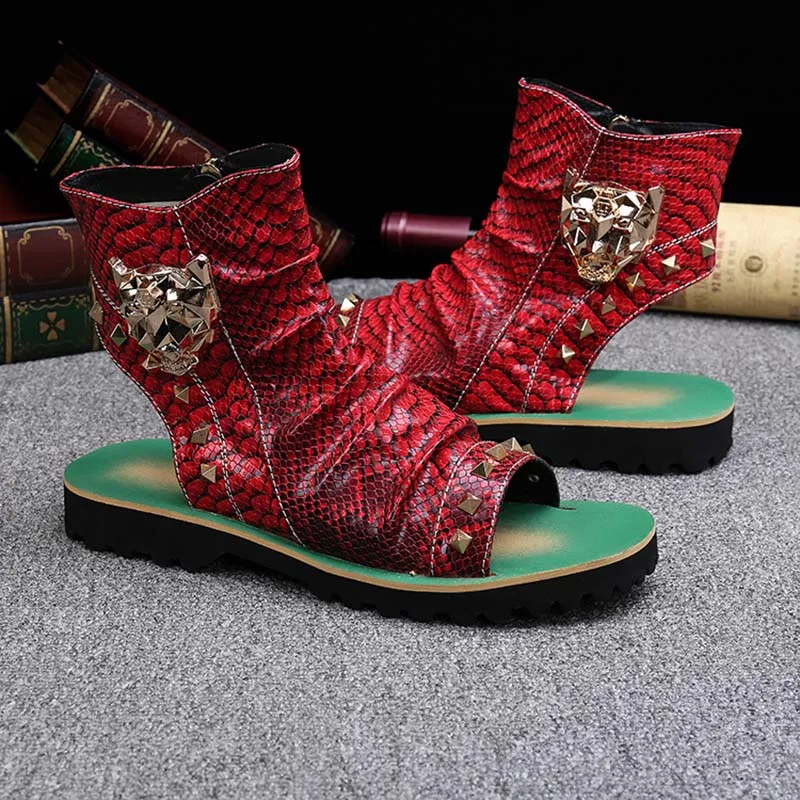 Batzuzhi Zapatillas Mujer в стиле рок панк мужское открытые ботинки с ремешками С заклепками