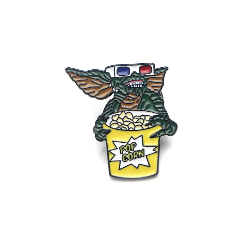Gremlins Gizmo из цинкового сплава с героями мультфильмов в стиле «панк» забавные булавки броши для рюкзака, одежды для Кепка для мужчин и женщин, значки-украшения медали J0002
