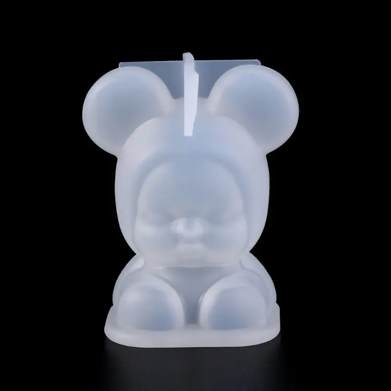 Силиконовые формы зеркало 3D пресс-формы "сделай сам" для изготовления ювелирных изделий украшения торта Fondant(сахарная) эпоксидной Изделия из смолы со Свинкой для малышей, с милым медведем Цепочки и ожерелья с подвесками
