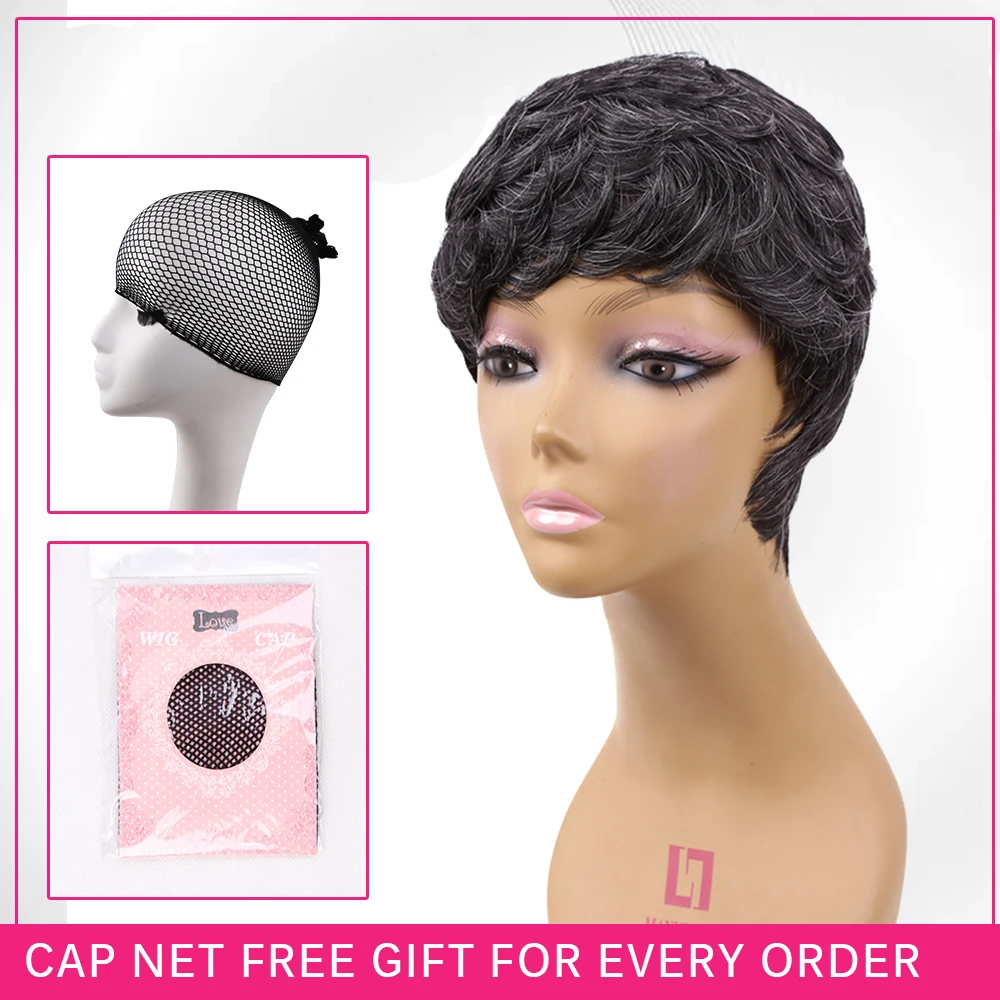 

Amir Short Wigs for American Women Black Synthetic hair Wig red Cosplay Short Curly Hair Wig Drawstring with combs inside
