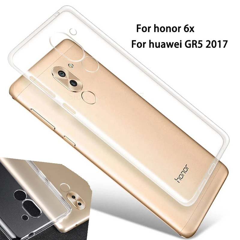 Роскошный ТПУ чехол-бампер Sof для Honor 6X чехол Huawei GR5 2017 прозрачный Fundas корпус