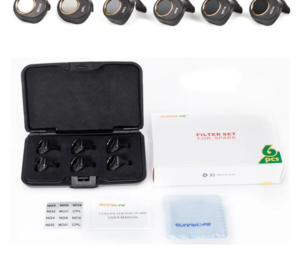 3/4/6 шт./компл. DJI Spark Multi-Слои защитная пленка MCUV/CPL/ND4 ND8 ND16 ND32 фильтр комплект линз прозрачная HD защитная пленка Камера защитное устройство для объектива