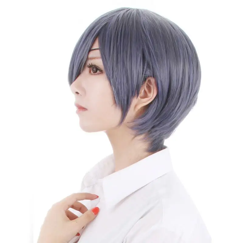 Morematch Anime Black Butler Kuroshitsuji Ciel Phantomhive Wigs Grey Blue Heat Resistant Synthetic Hair Cosplay Wig