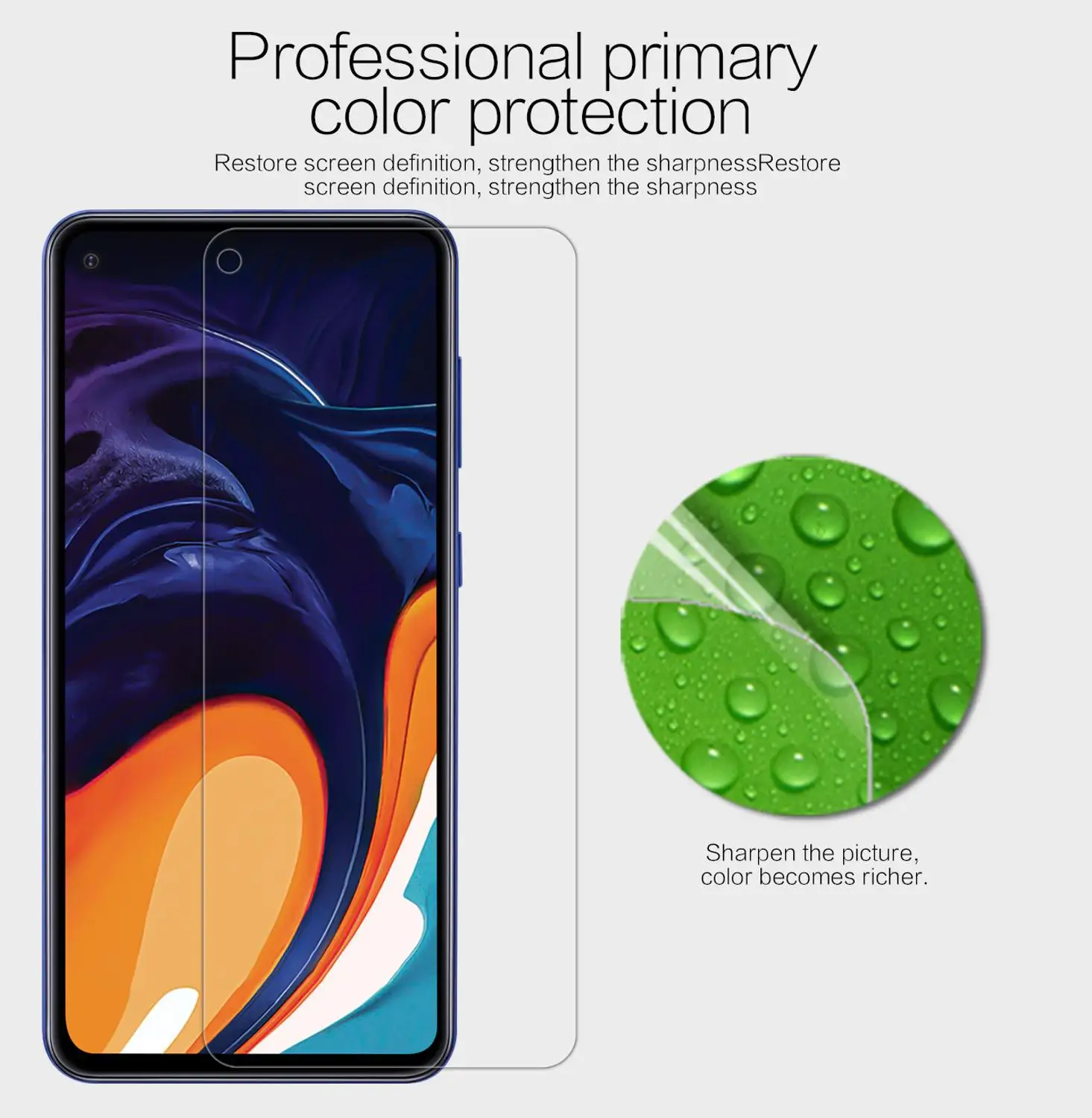 2 шт./лот для Galaxy A60 NILLKIN суперпрозрачная Антибликовая или матовая мягкая защитная