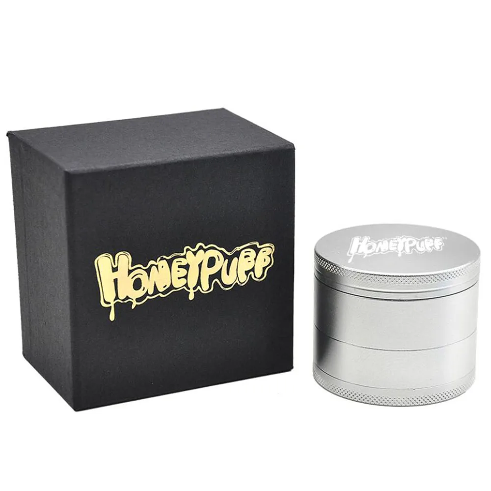 Шлифовальная машинка HONEYPUFF Groove 63 мм 4 слойная алюминиевая мельница для