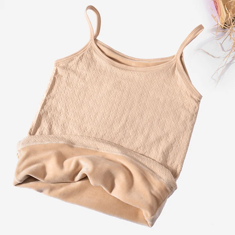 

Winter Keep Warm Plus Cotton Womens Comfortable Underwear Undershirt Sleeveless Camisoles Sexy Slim Sexy Ladies Vest