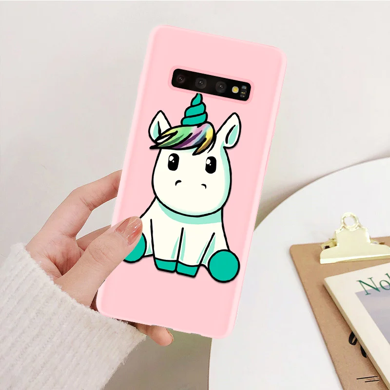 djszuo Капа для samsung Galaxy A50 A60 A70 A40 A30 A20e A10 A5 A6 плюс A9 A8 A7 M10 M20 M30 примечание 9 8 5 S8 Прекрасный чехол с единорогом - Цвет: djszuo