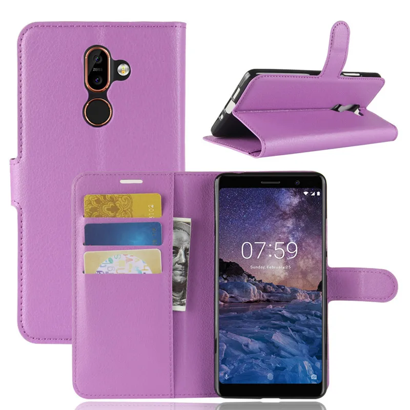 A. spanice для Nokia 7 Plus кошелек Флип кожаный чехол подставка держатель TPU Nokia7