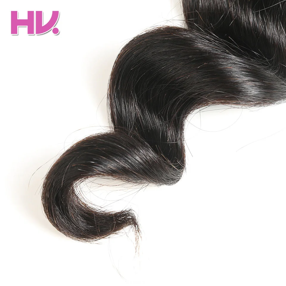 Hair Villa Brazilian Loose Wave Human 3 Bundles Remy Weft Natural Color Salon Longest PCT 20% 8-28inch  Шиньоны и
