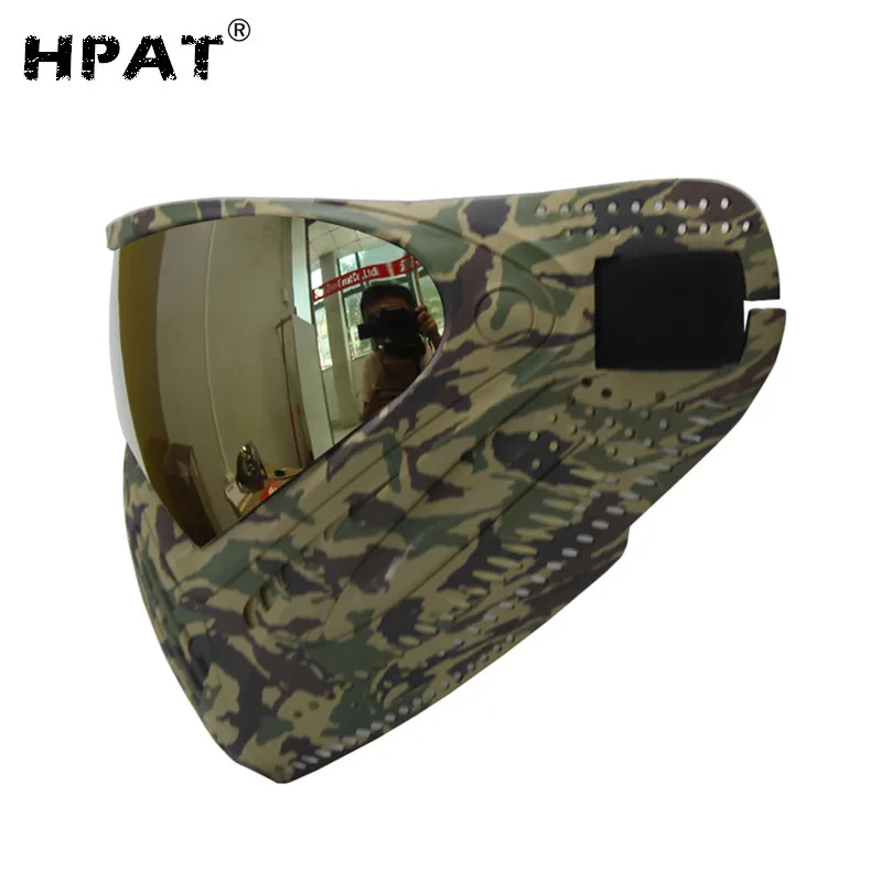 HPAT страйкбольная пейнтбольная маска с синей краской I4 тепловые линзы|paintball mask i4|i4