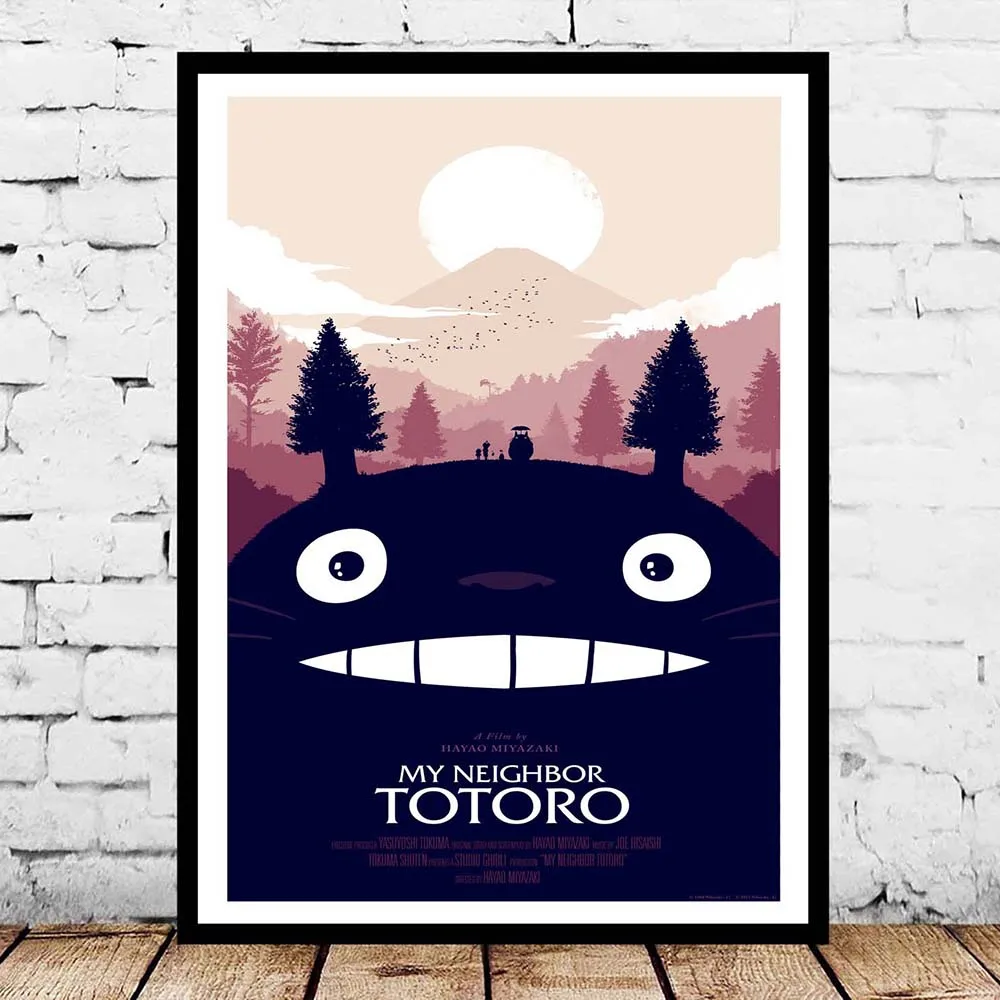 Prints Home Decor Painting Nordic Style Totoro Anime Pictures Wall Art Modular Canvas Watercolor Poster For Bedside Background | Дом и сад
