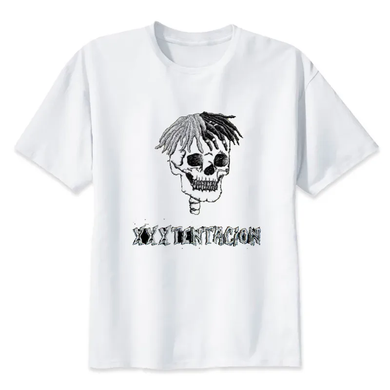 CA050e Новинка, модная мужская футболка Xxxtentacion, летняя модная футболка, Повседневная белая футболка с забавным мультяшным принтом, хип-хоп топы, футболки - Цвет: CA050e