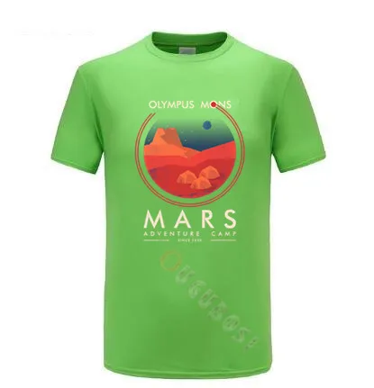 Olympus с рисунком персонажа мультфильма &quotзанимают Mars Приключения SpaceX футболки