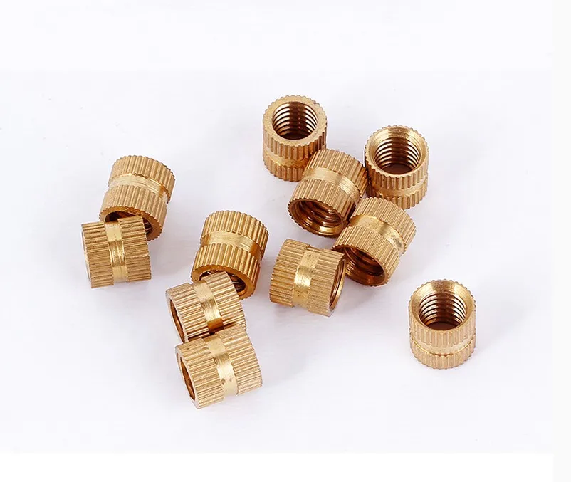 

100PCS M4*4*5mm M4x4x5mm Copper Inserts Brass Double Pass Knurl Nut Embedded Fastener