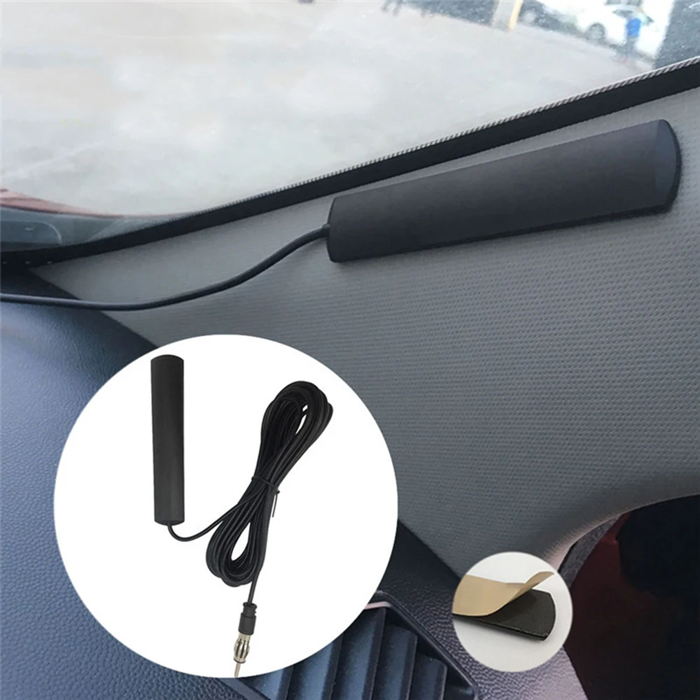 

Universal Car ANT-309 FM Radio Antenna Patch Aerial Windscreen Mount Stability Signal Enhance Device Cable Car Accessories