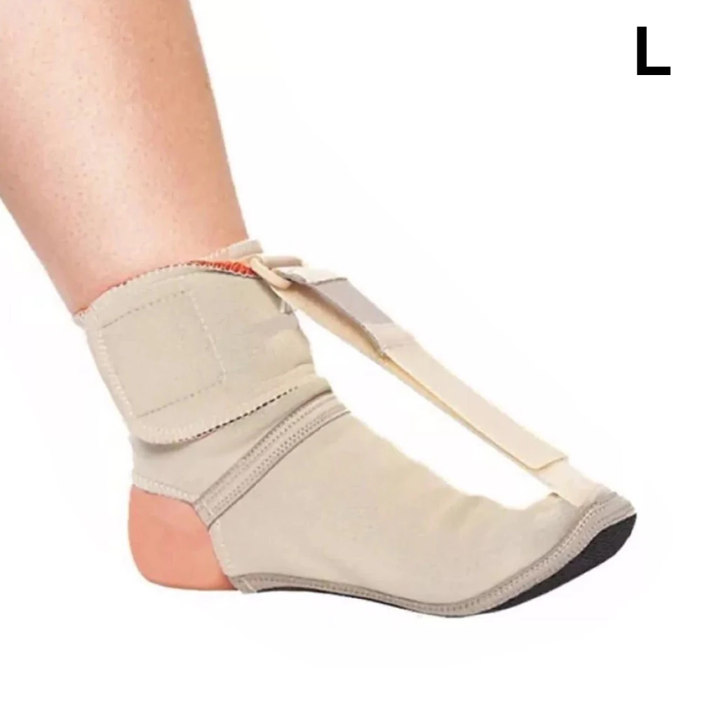 beige size L Регулируемый подошвенный фасциит ночной шина Спорт боль ноги поддержка WS99 - Цвет: beige size L