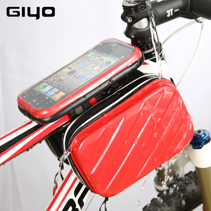 Giyo Bicycle Bag 4.7-5.5&quot Phone Case Storage For Bike Touch Screen Cycling Front Frame Top Tube Carrier Saddle s | Спорт и