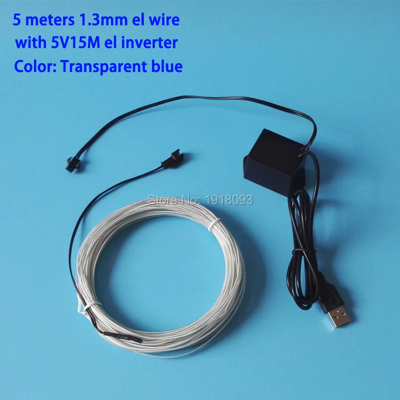 5 метров DC-5V USB гибкая EL проволока изолента Светодиодная лента Водонепроницаемый Неон светящиеся игрушки с одеждой украшения автомобиля