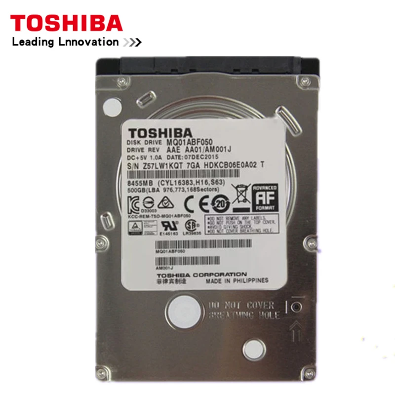 Оригинальный Жесткий Диск Toshiba MQ01ABF050 500 Гб SATA/300 7200 об/мин 16 Мб 2 5 &quotВнутренний