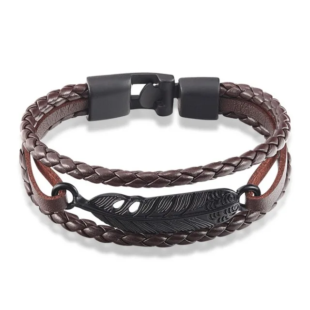 JAAFAR модный сплав перо кожаный браслет и с многослойным браслетом ювелирные
