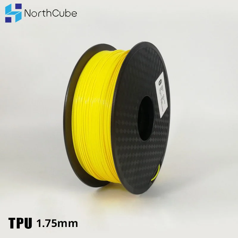 

3D Printing Filament TPU Flexible Filament TPU Flex Plastic for 3D Printer 1.75mm 0.8KG 3D Printing Materials Yellow