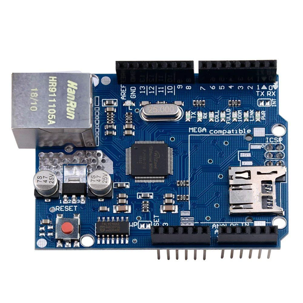 Ethernet экран W5100 R3 для UNO Mega 2560 UNR макетная плата|Интегральные схемы| |