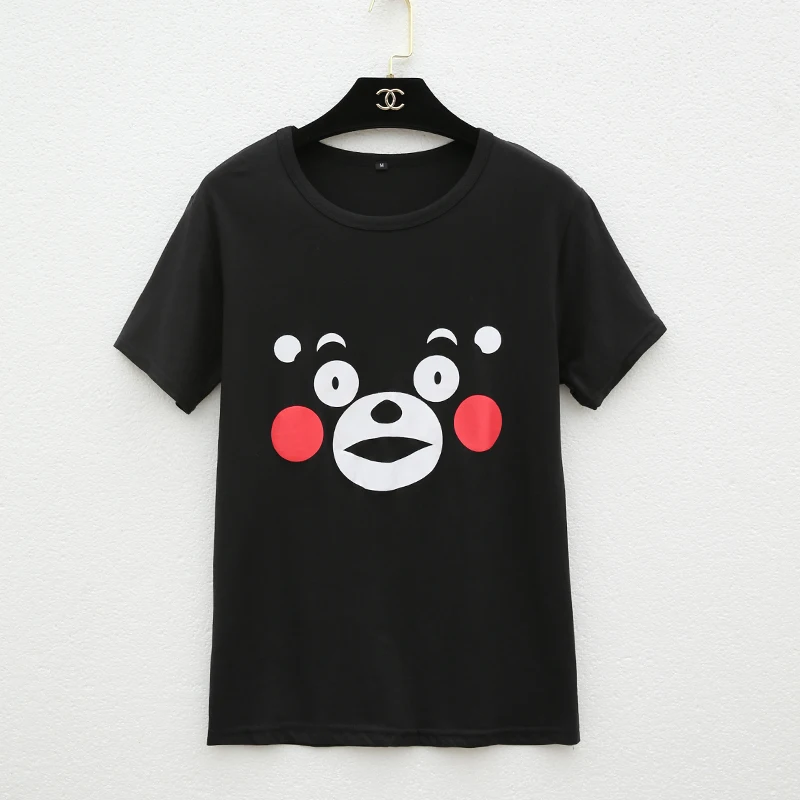 Милая футболка для костюмированной вечеринки Kumamon унисекс топ с короткими