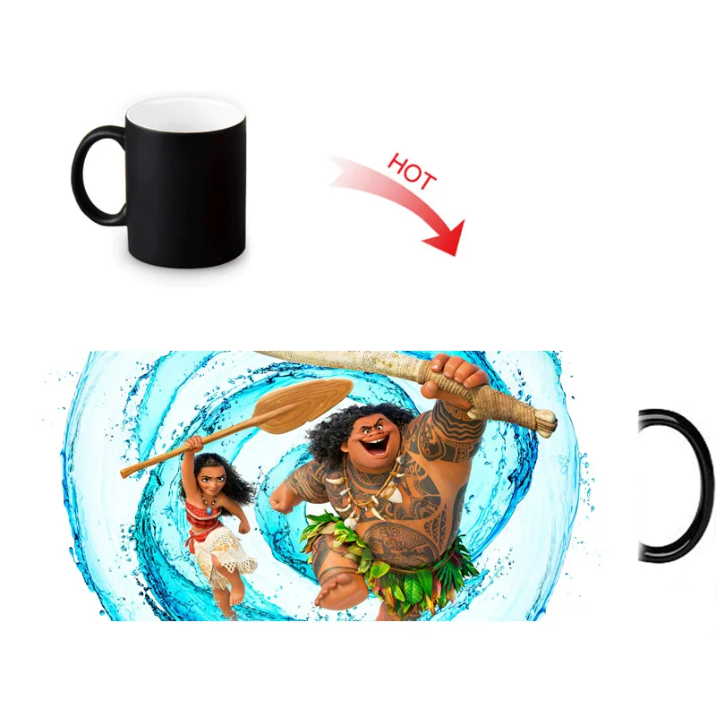 Кофейные кружки Moana cool photo Трансформеры термоизменяющая цвет кружка керамические
