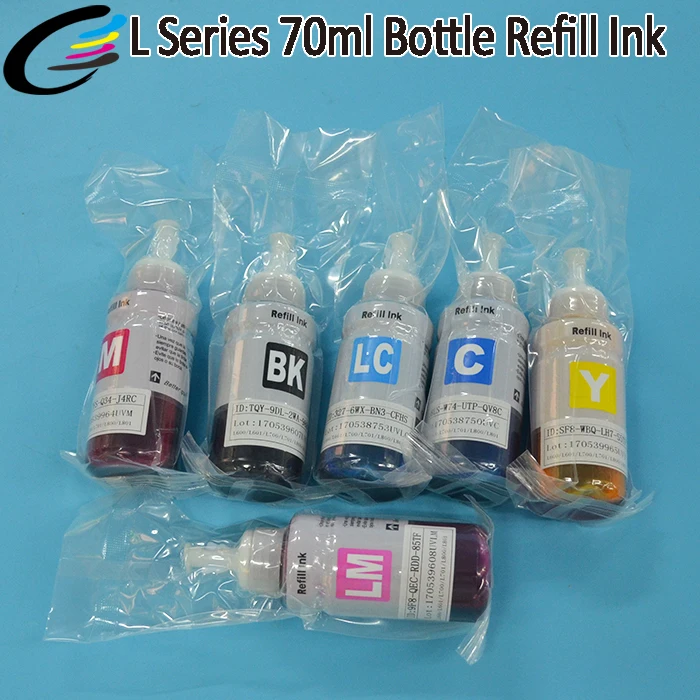 T6731 T6736 СНПЧ заправляемые красящие чернила для Epson L800 L805 L1800 настольного принтера |