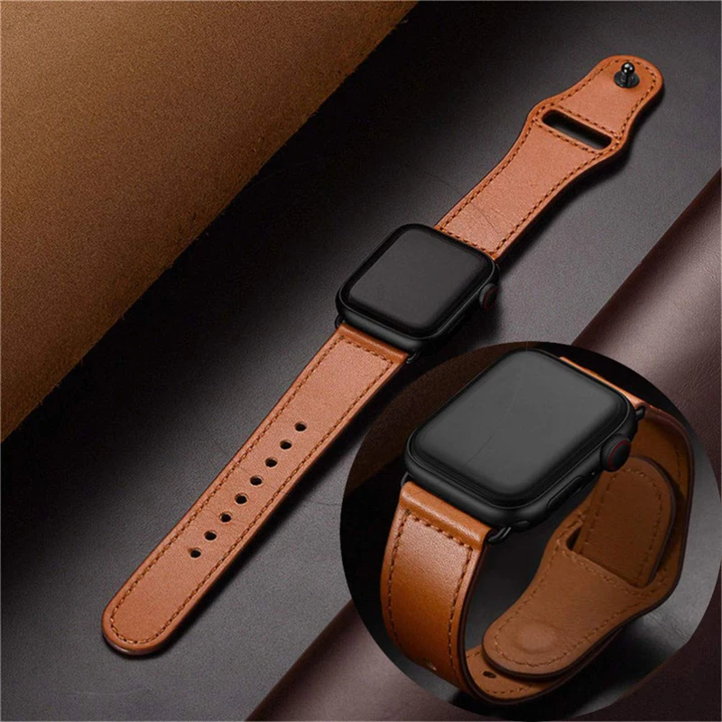 Ремешок для apple watch band 4 44 мм 40 42 38 браслет из натуральной кожи ремешок часов iwatch