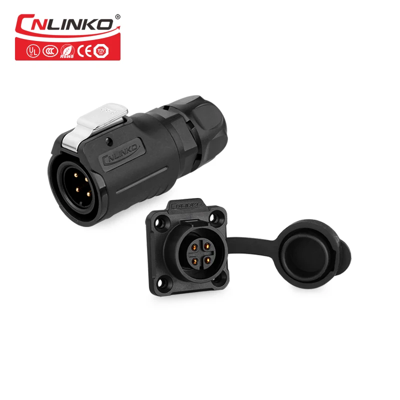 Cnlinko M16 PBT Пластик 4 Pin 10A Водонепроницаемый IP65 AC DC Мощность разъемы Светодиодные