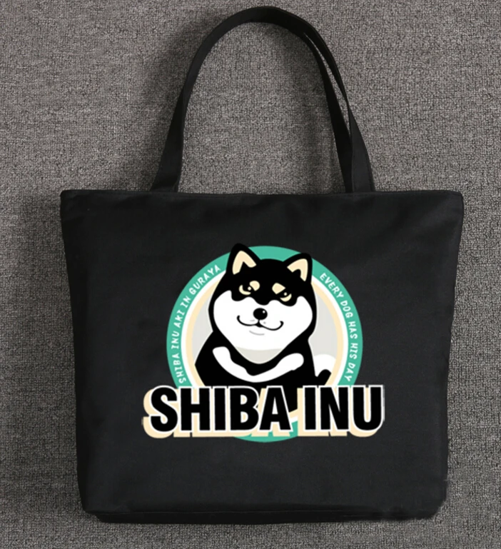 Новые милые сумки для собак Сиба ину аниме мультфильм Холст Женская Студенческая
