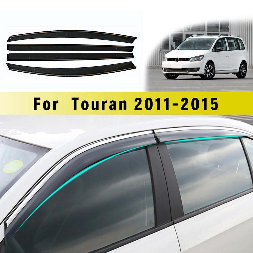 4 шт. защитный козырек от дыма и дождя для Volkswagen VW Touran 2011 2012 2013 2014 2015|Навесы укрытия|