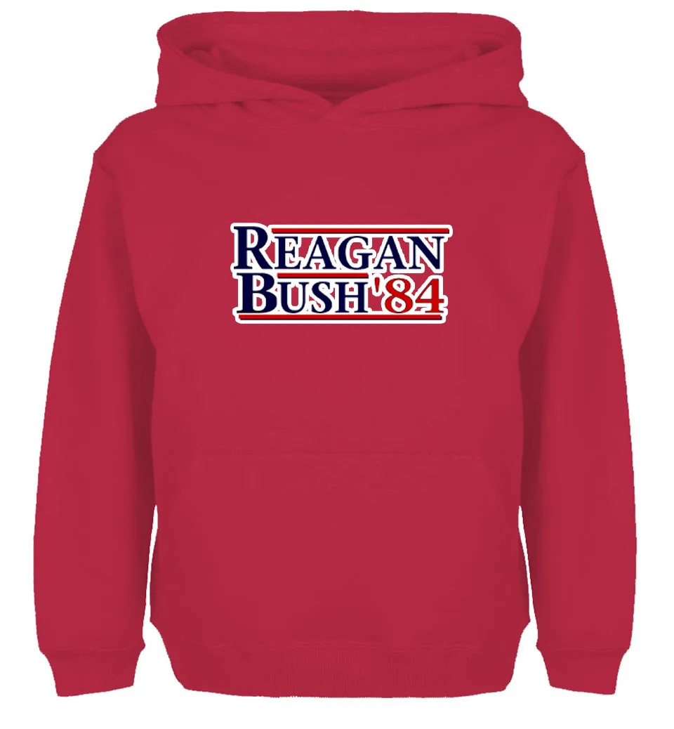 

Unisex REAGAN BUSH`84 political election 80's retro Republican Design Hoodie Men's Women's Girl's Sweatshirt Printed Hoody