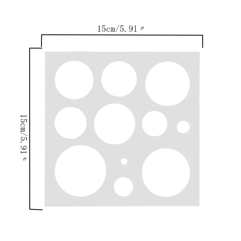 

15*15 Round pvc Layering Stencils for Diy scrapbook coloring,painting stencil,home decor diy etc. Product image