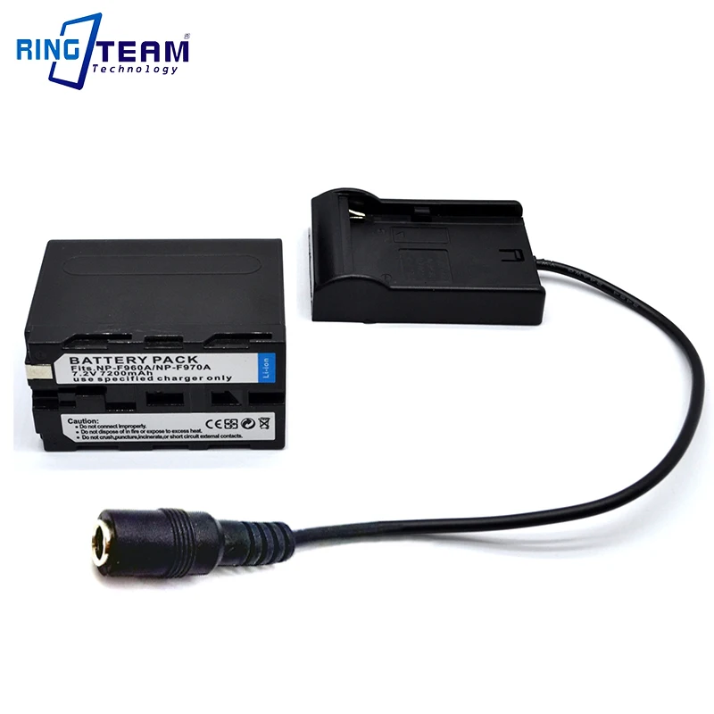 Зарядное устройство NP F970 F750 F550 FM70 V607 VBD1 адаптер с держателем для аккумулятора 5 5*2