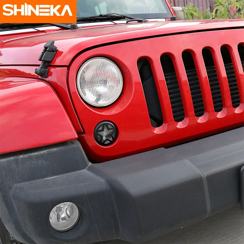 Стайлинг автомобиля SHINEKA для Jeep Wrangler JK 07 16 накладка на переднюю сигнальную лампу