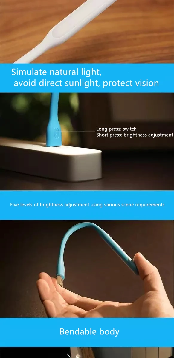 С переключателем Оригинальная Xiaomi лампа mijia с USB для power bank/comupter портативный светильник s